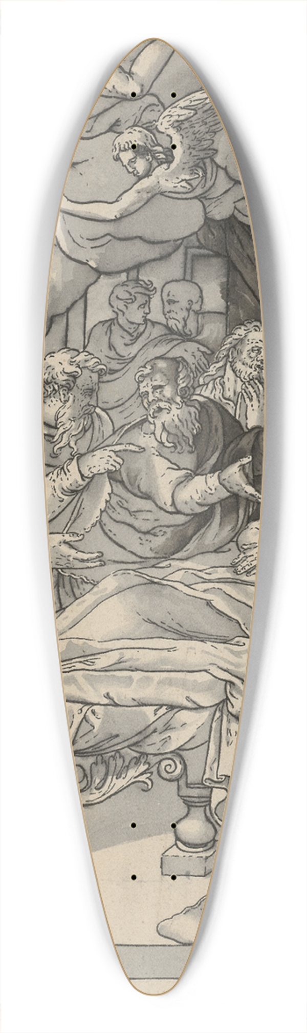 Hans Bock the Elder - Der Tod der Maria 39.3 inch art pintail longboard deck
