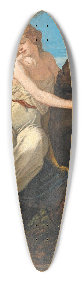 Hans Canon - Day and Night 39.3 inch art pintail longboard deck