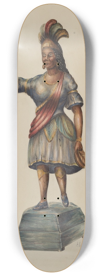 Charles Bowman - Cigar Store Indian 8.25 inch art skate deck