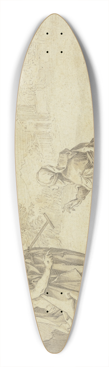 Hans Friedrich Schorer - Christus als Grtner erscheint der Magdalena 39.3 inch art pintail longboard deck