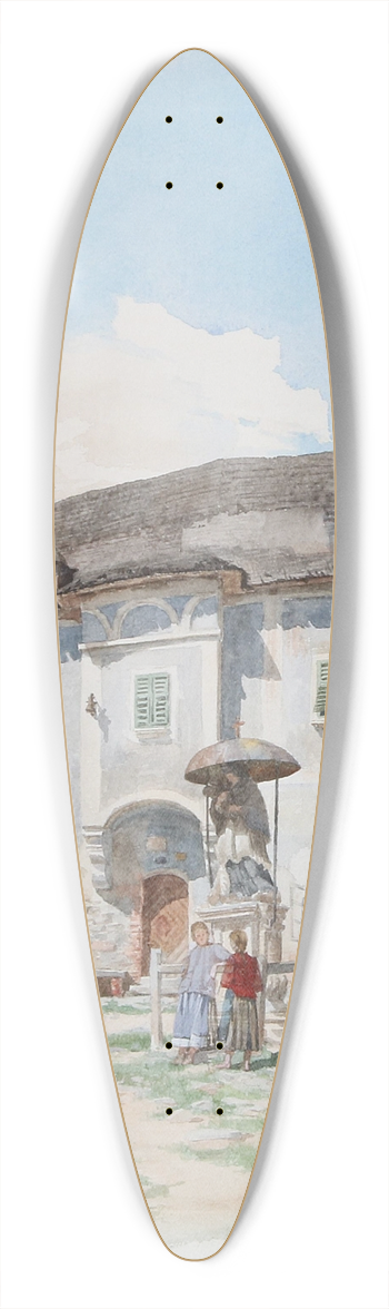 Hans Gtzinger - 11 39.3 inch art pintail longboard deck