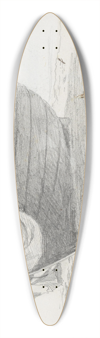 Hans Gude - Bt p stranden, Ghren 39.3 inch art pintail longboard deck