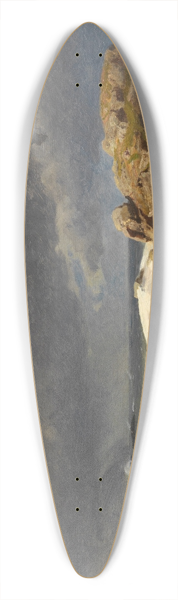 Hans Gude - Nordische Kstenlandschaft 39.3 inch art pintail longboard deck