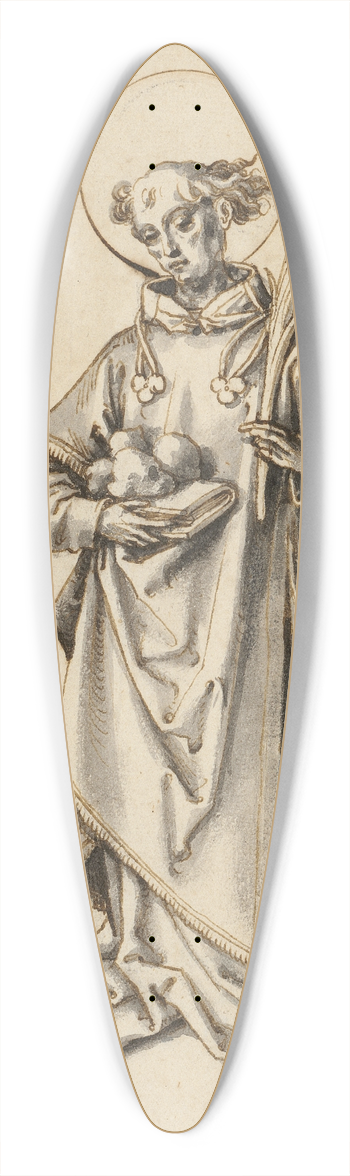Hans Holbein The Elder - St. Stephen 39.3 inch art pintail longboard deck