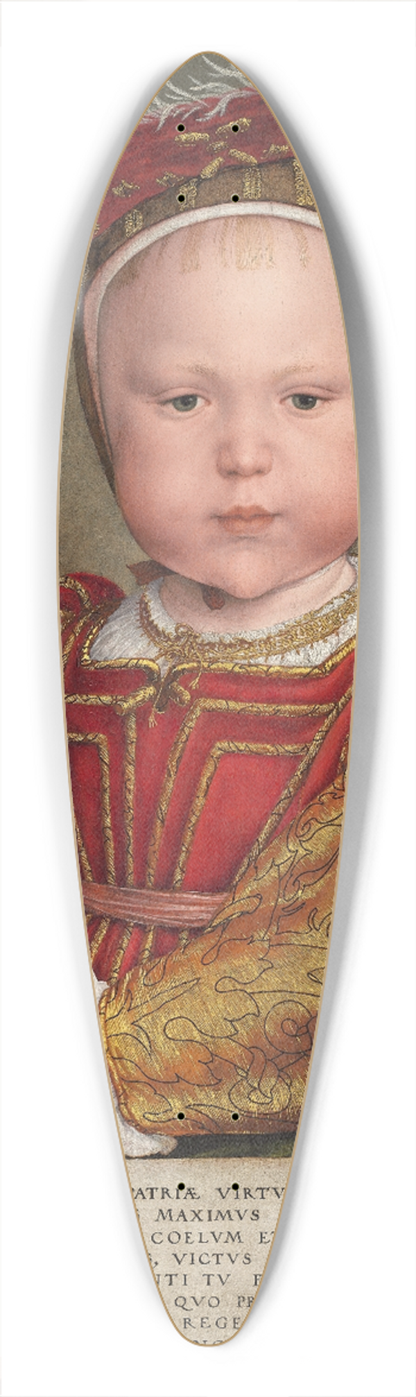 Hans Holbein The Younger - Edward VI as a Child 39.3 inch art pintail longboard deck