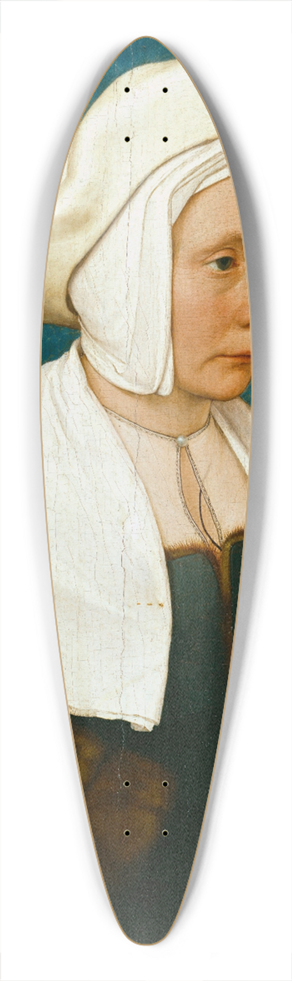 Hans Holbein The Younger - Portrait of a Woman 39.3 inch art pintail longboard deck