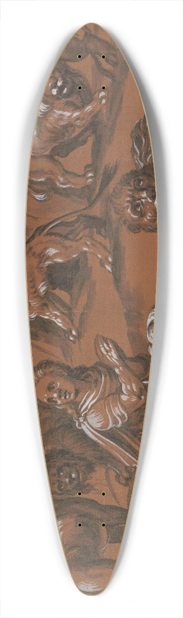 Hans Hug Kluber - Daniel in der Lwengrube 39.3 inch art pintail longboard deck