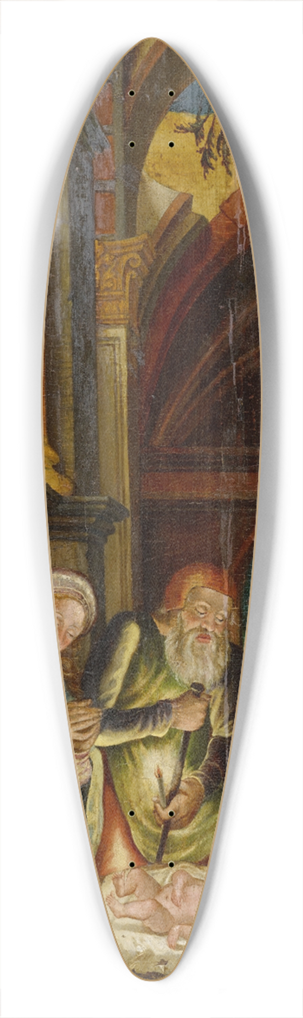 Hans Hug Kluber - The Nativity 39.3 inch art pintail longboard deck