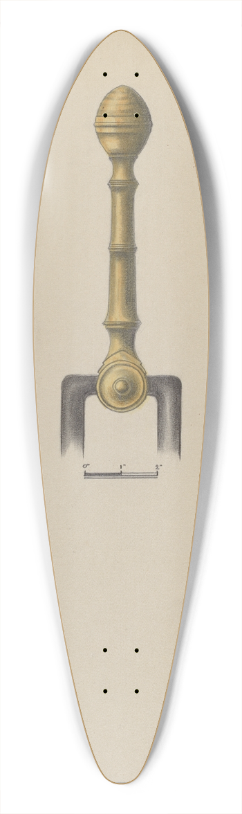 Hans Korsch - Fire Tongs and Shovel 39.3 inch art pintail longboard deck