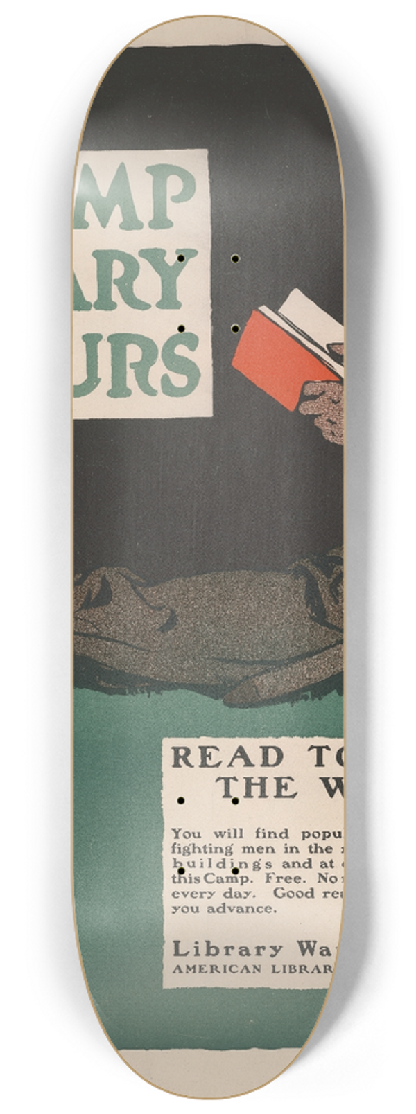 Charles Buckles Falls - The camp library is yours 8.25 inch art skate deck