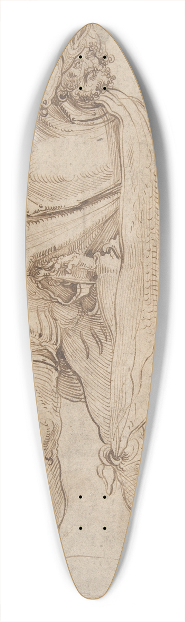Hans Leonhard Schufelein - Landsknecht 39.3 inch art pintail longboard deck
