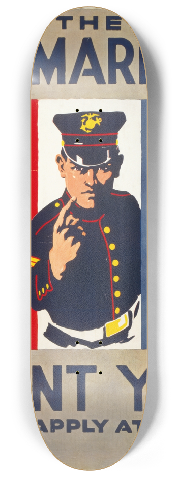 Charles Buckles Falls - The U.S. Marines want you 8.25 inch art skate deck