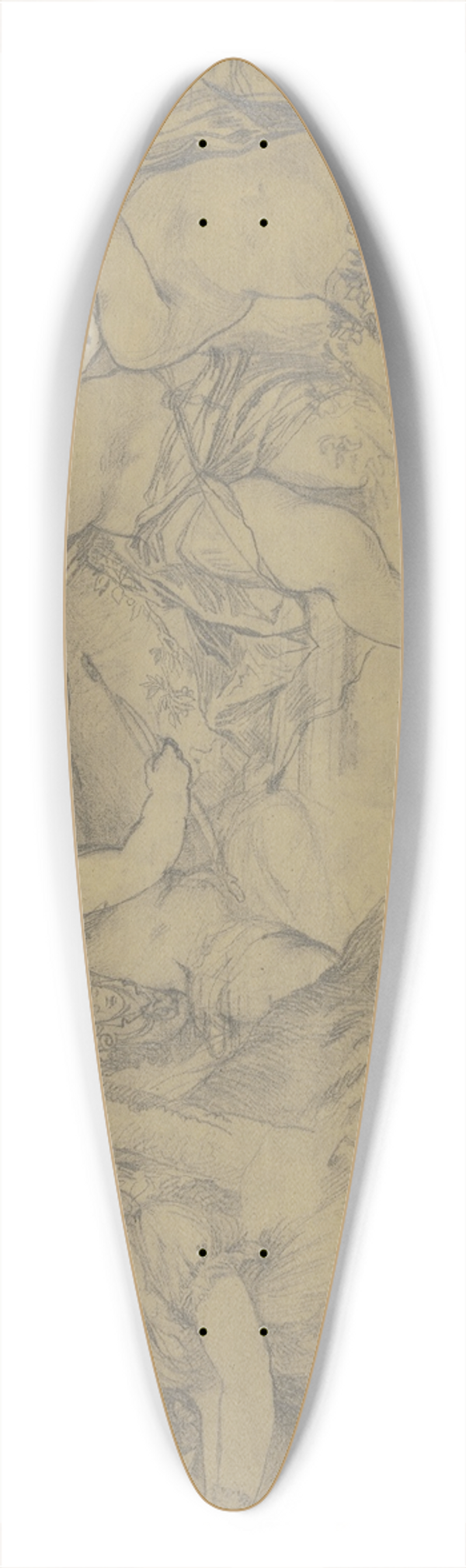 Hans Makart - Cupids and Cupid 39.3 inch art pintail longboard deck