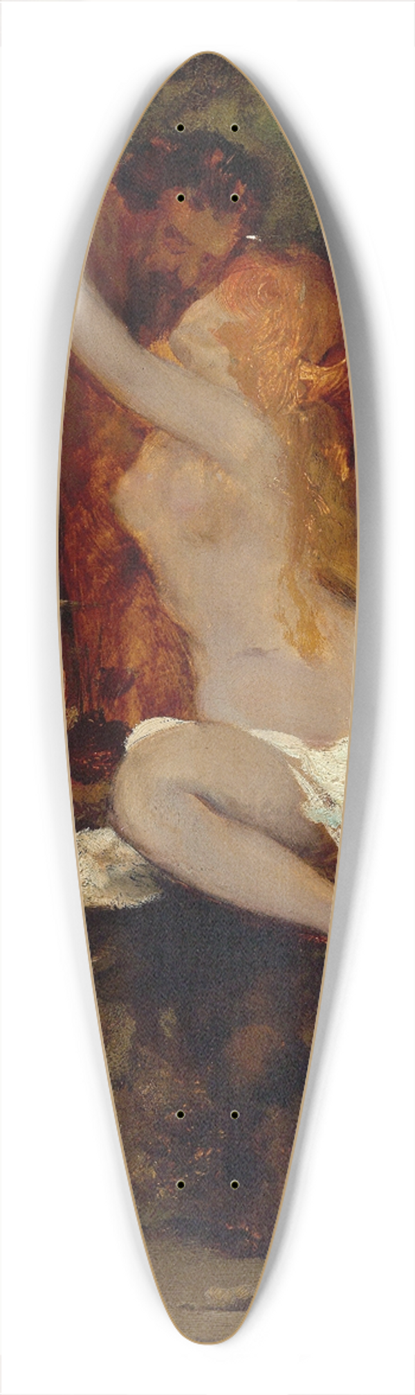 Hans Makart - Faun And Nymph 39.3 inch art pintail longboard deck