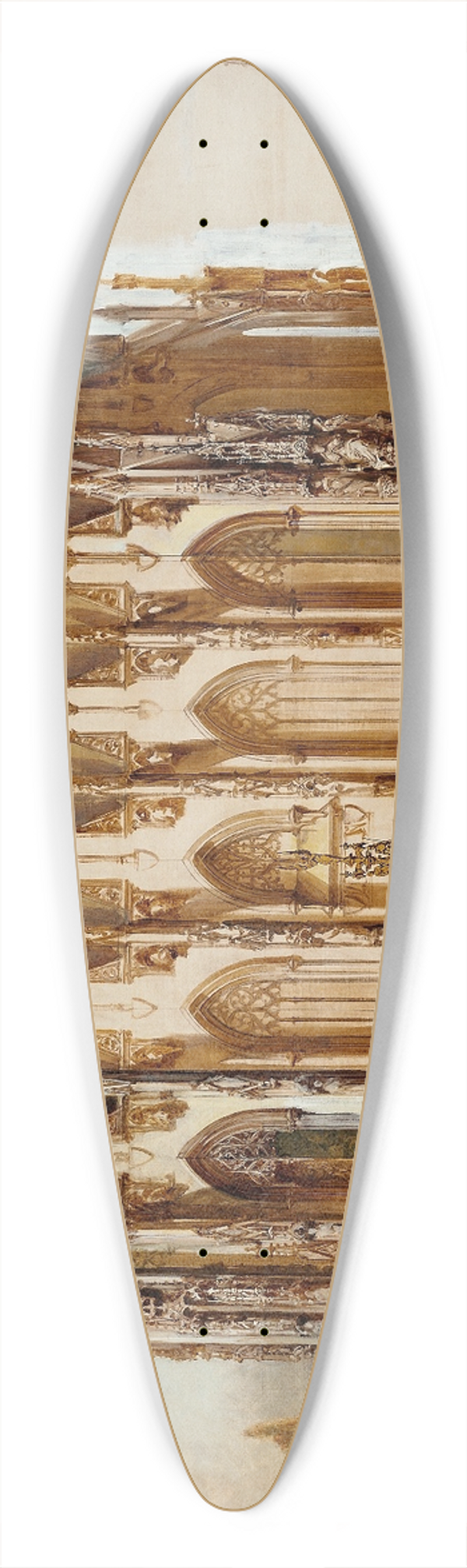Hans Makart - Gotische Grabkirche St. Michael, Seitenansicht 39.3 inch art pintail longboard deck