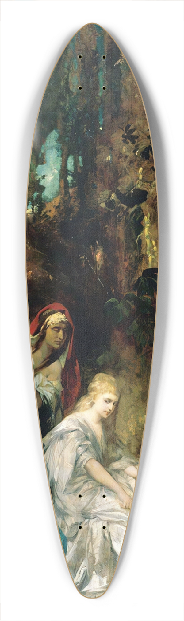 Hans Makart - Snow White Receives The Poisoned Comb 39.3 inch art pintail longboard deck
