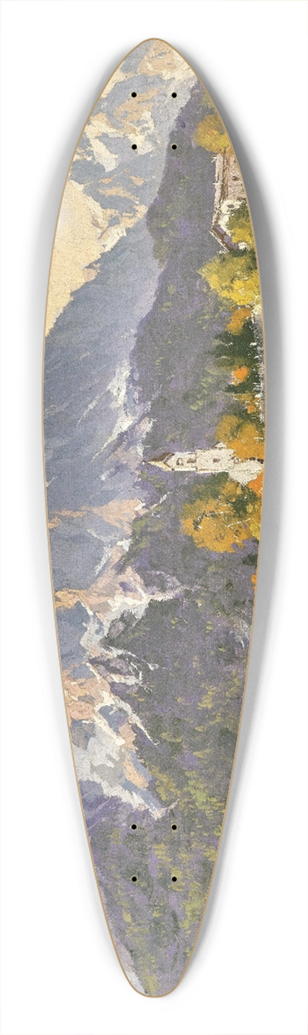 Hans Maurus - Obergrainau mit Zugspitze und Waxenstein 39.3 inch art pintail longboard deck