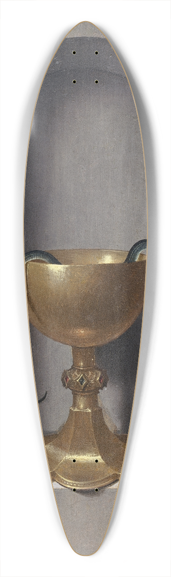 Hans Memling - Chalice of Saint John the Evangelist (reverse) 39.3 inch art pintail longboard deck