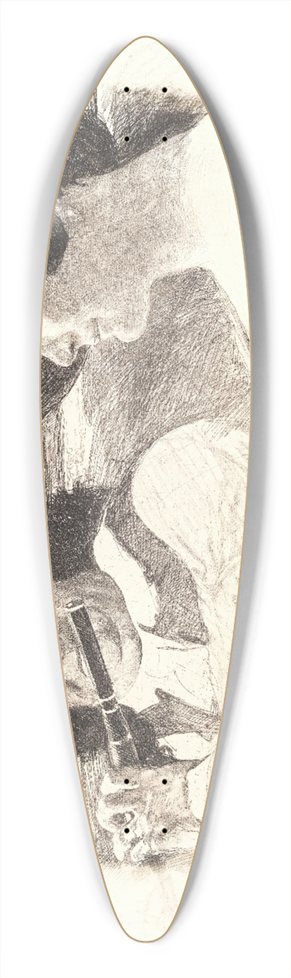 Hans Nikolaj Hansen - Fredensborg idyl 39.3 inch art pintail longboard deck