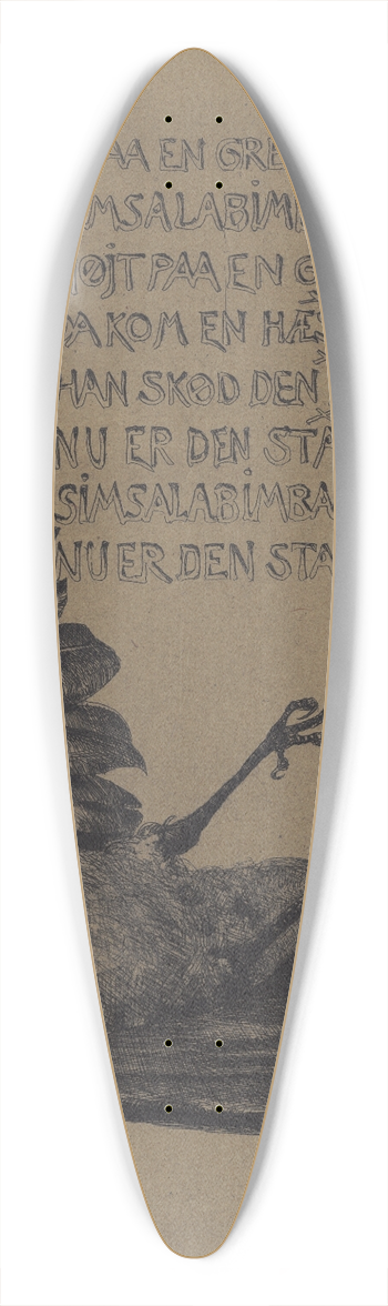 Hans Nikolaj Hansen - Hjt p en gren 39.3 inch art pintail longboard deck