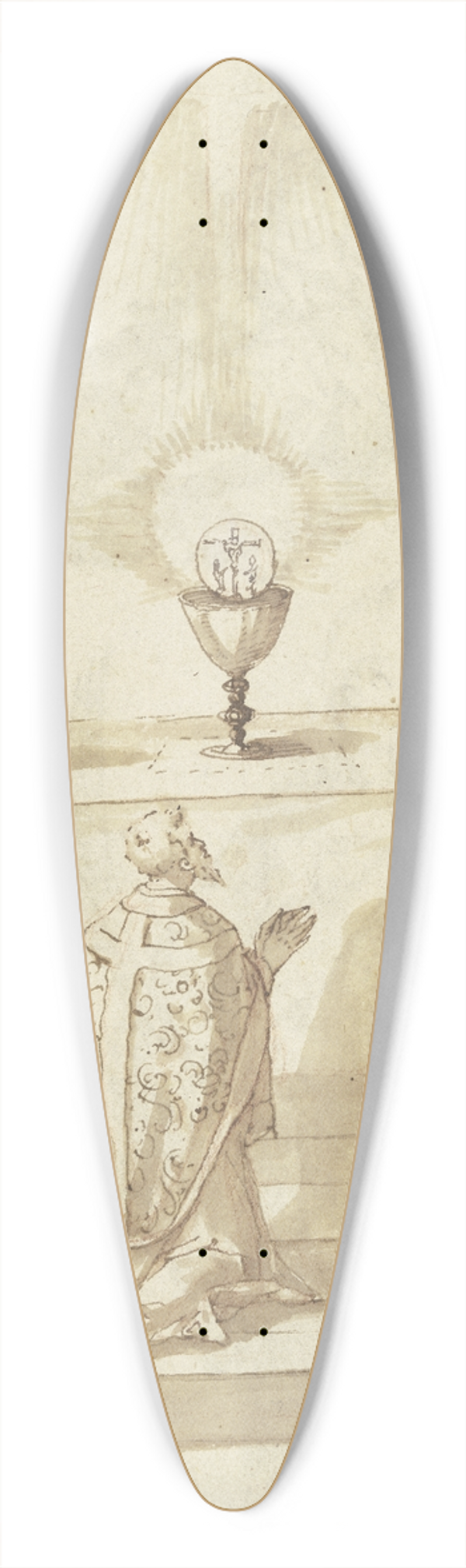 Hans Rottenhammer - Ein Priester und seine Gemeinde in der Anbetung der Transsubstantiation 39.3 inch art pintail longboard deck