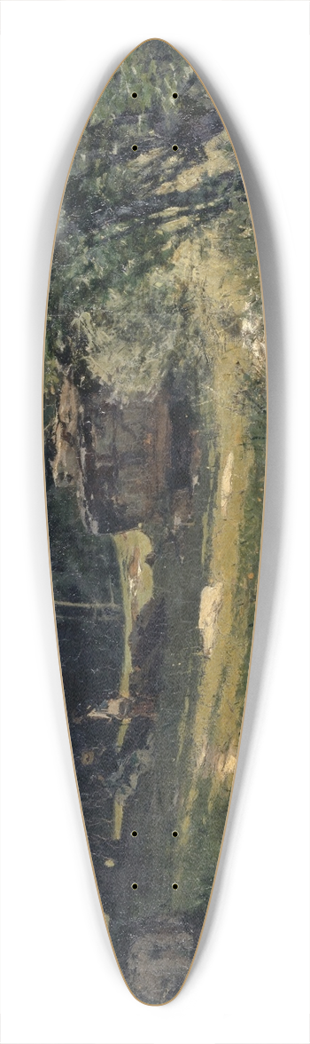 Hans Sandreuter - Interior of a Forest 39.3 inch art pintail longboard deck
