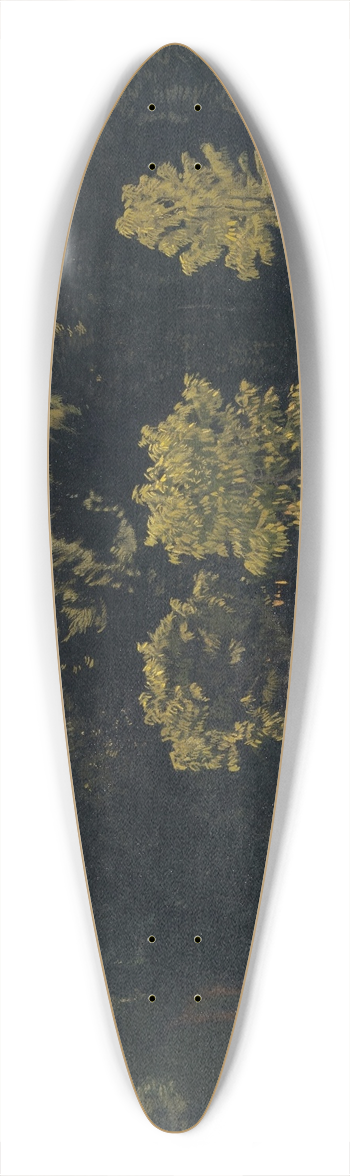 Hans Sandreuter - The Rhine near Basel (View toward Upper Rhine Valley) 39.3 inch art pintail longboard deck