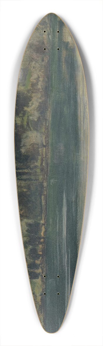 Hans Sandreuter - The Rhine near Stein (Rhineshore at Dusk) 39.3 inch art pintail longboard deck
