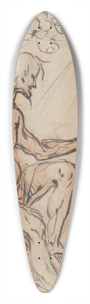 Hans Stutte - Saint John the Baptist in a Landscape 39.3 inch art pintail longboard deck