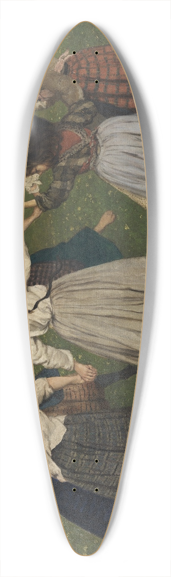 Hans Thoma - Children dancing in a Ring 39.3 inch art pintail longboard deck