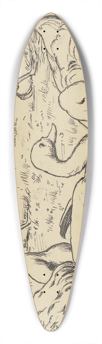 Hans Thoma - Gans 39.3 inch art pintail longboard deck