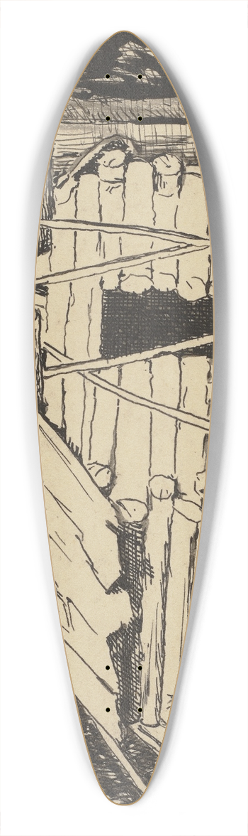 Hans Thoma - Htte 39.3 inch art pintail longboard deck