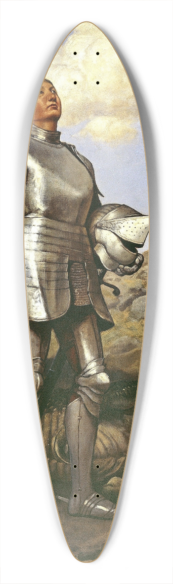 Hans Thoma - Knight Saint George 39.3 inch art pintail longboard deck