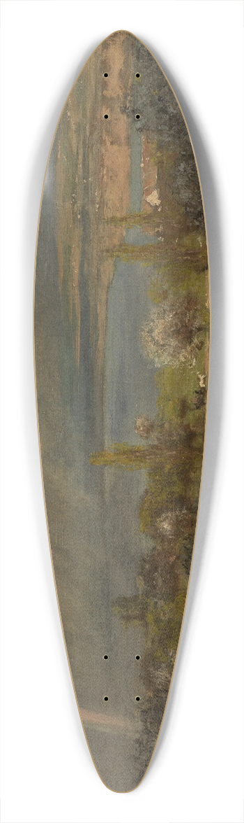 Hans Thoma - Landschaft bei Ermatingen 39.3 inch art pintail longboard deck