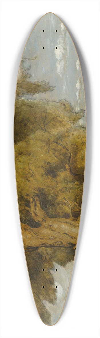 Hans Thoma - Summer (Landscape near Karlsruhe) 39.3 inch art pintail longboard deck