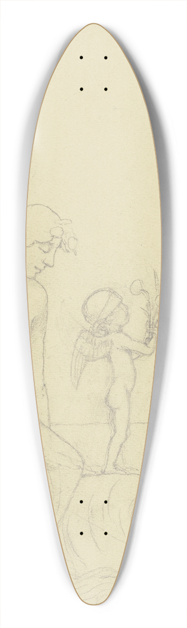 Hans Thoma - Venus auf dem Delphin (Mdchen mit Amor auf einem Delphin reitend) 39.3 inch art pintail longboard deck