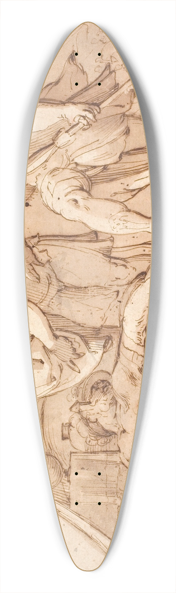 Hans von Aachen - Jael and Sisera 39.3 inch art pintail longboard deck