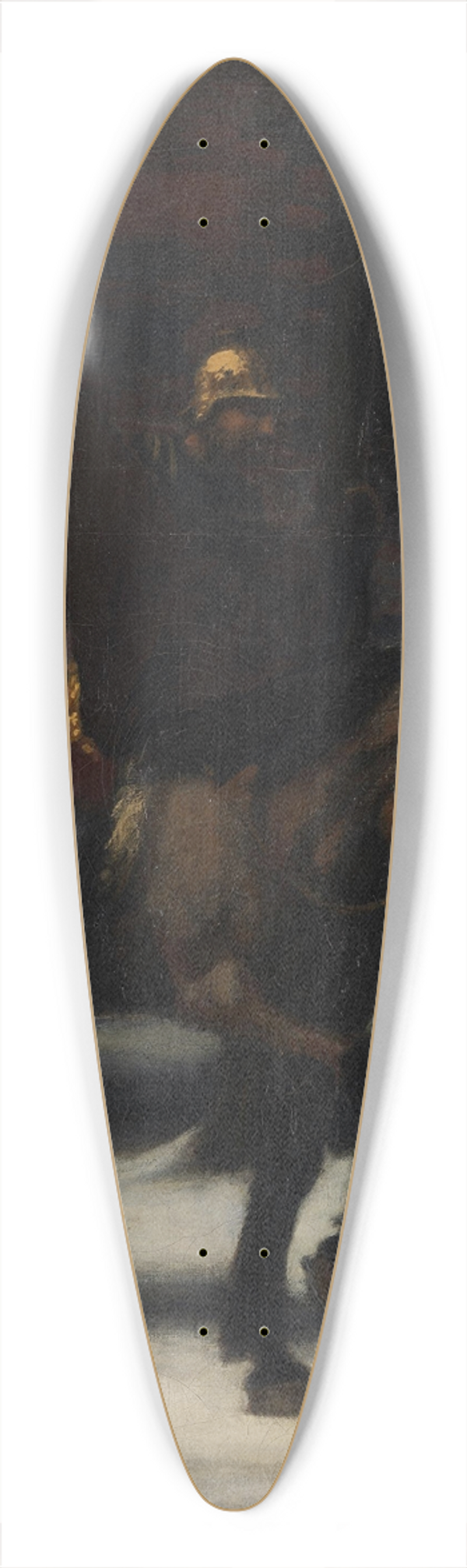 Hans Von Mares - The Three Horsemen II; St. Martin 39.3 inch art pintail longboard deck