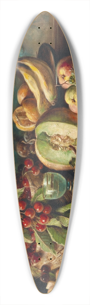 Hans Zatzka - Frchtestillleben 39.3 inch art pintail longboard deck