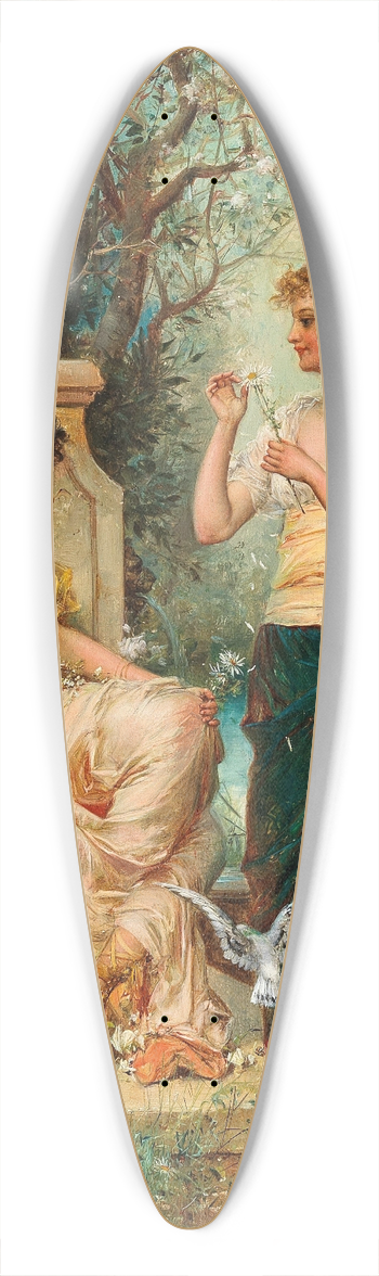 Hans Zatzka - He Loves Me, He Loves Me Not 39.3 inch art pintail longboard deck