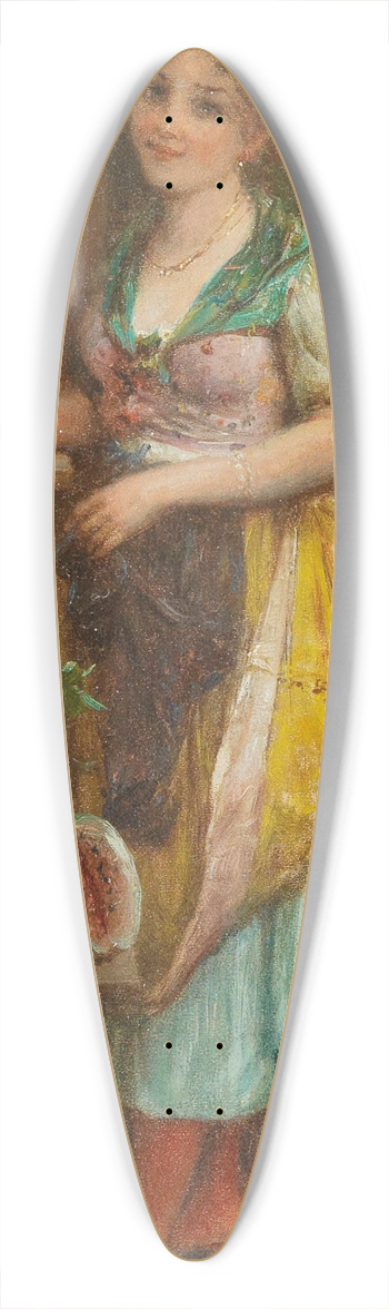 Hans Zatzka - Mdchen mit reicher Obstschale 39.3 inch art pintail longboard deck