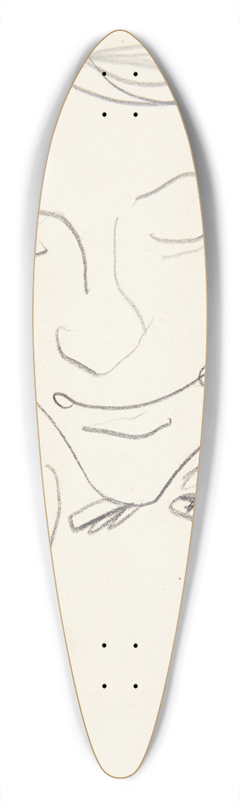 Harald Giersing - Portrt af maleren Sigurd Swane 39.3 inch art pintail longboard deck