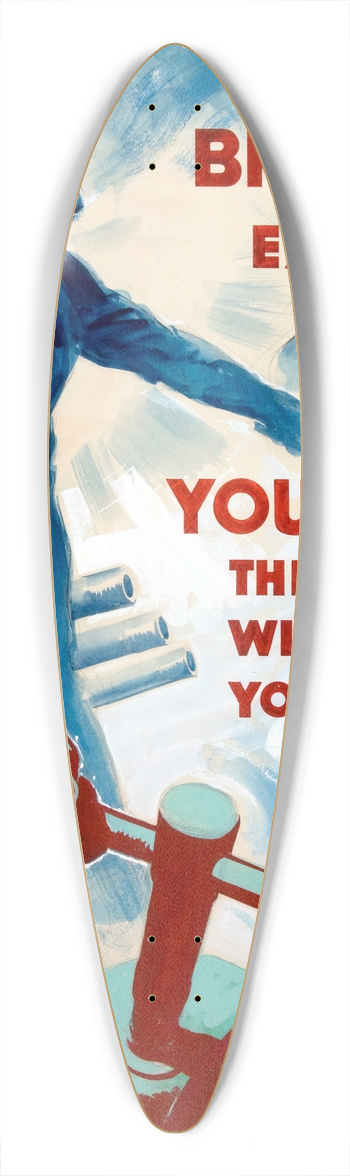 Harold Forster - Britain expects that you too, this day, will do your duty 39.3 inch art pintail longboard deck