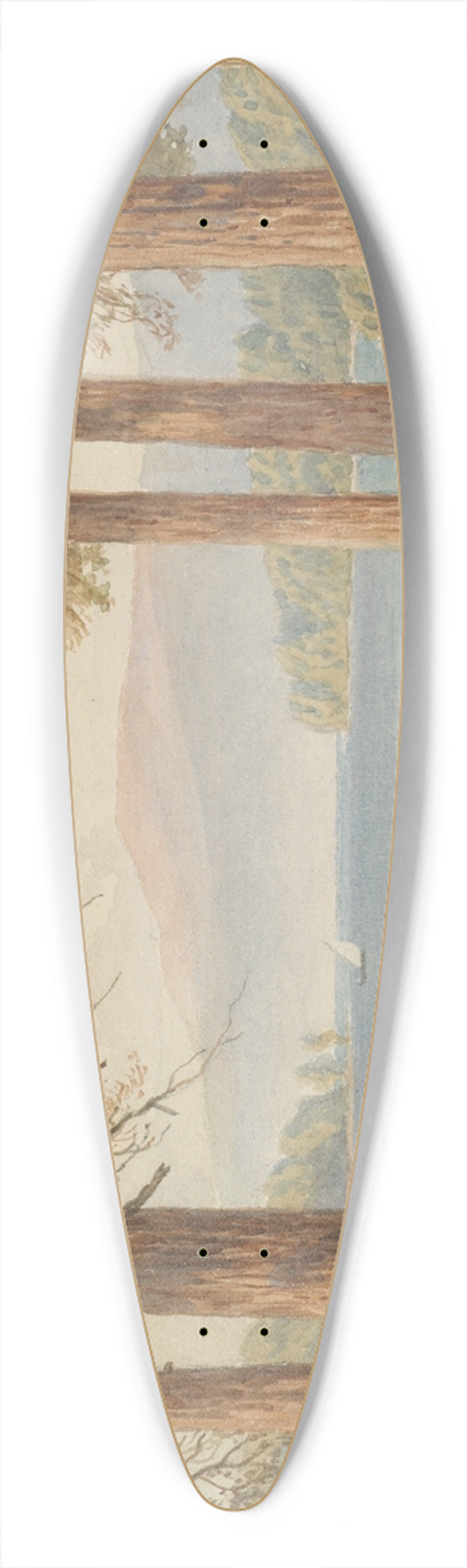 Harold Palmer - Through the trees 39.3 inch art pintail longboard deck