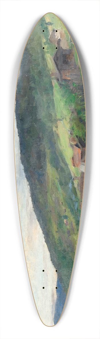 Harriet Backer - Landscape, Eggeda 39.3 inch art pintail longboard deck