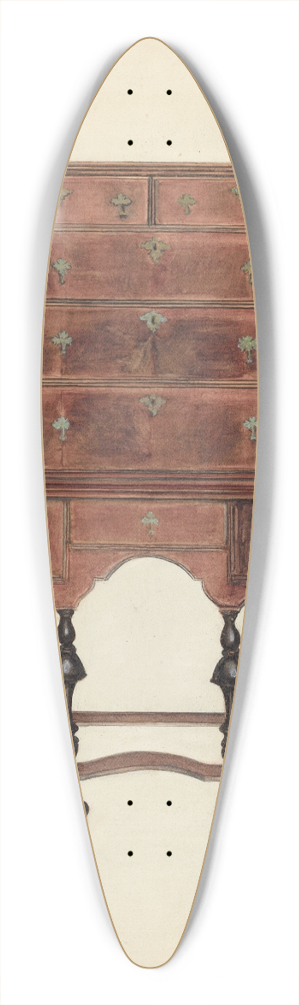 Harry Eisman - Chest of Drawers 39.3 inch art pintail longboard deck