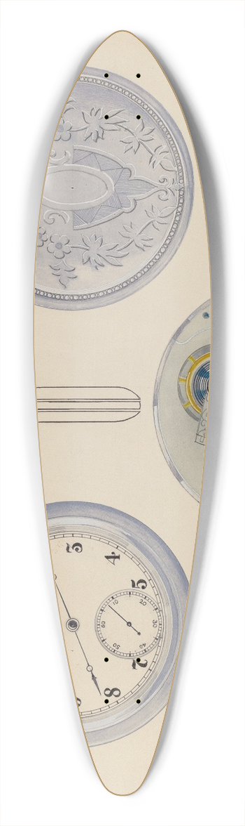 Harry G. Aberdeen - Watch, Dial and Frame 39.3 inch art pintail longboard deck