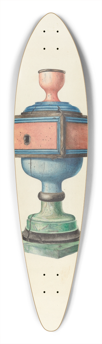 Harry Mann Waddell - Candlestick (Ecclesiastical) 39.3 inch art pintail longboard deck