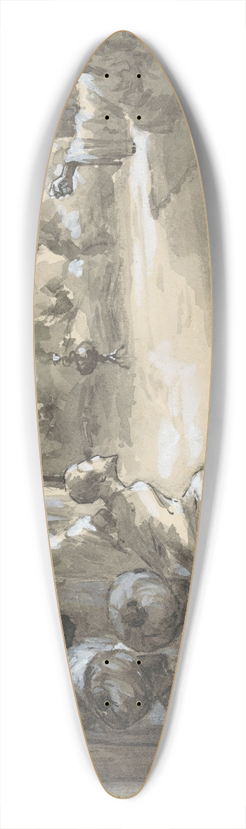 H.C. Louwerse - Bijeenkomst van mannen 39.3 inch art pintail longboard deck