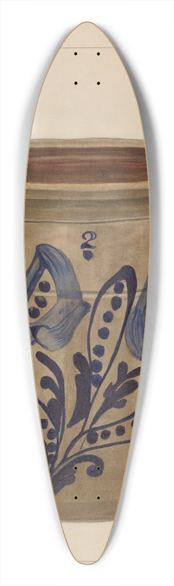 Hedwig Emanuel - Crock 39.3 inch art pintail longboard deck